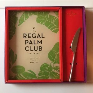 Kate spade glass cheese board with knife